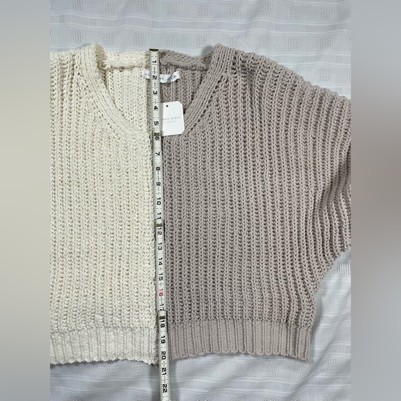 ALTAR’d State Sweater Colorblock Knit Cropped Pullover NWT Women’s Size Medium - Picture 9 of 14